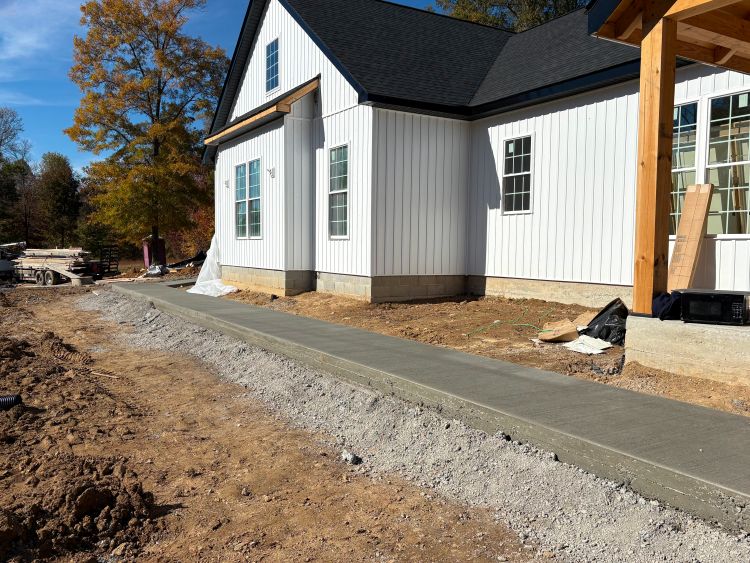 house with sidewalk